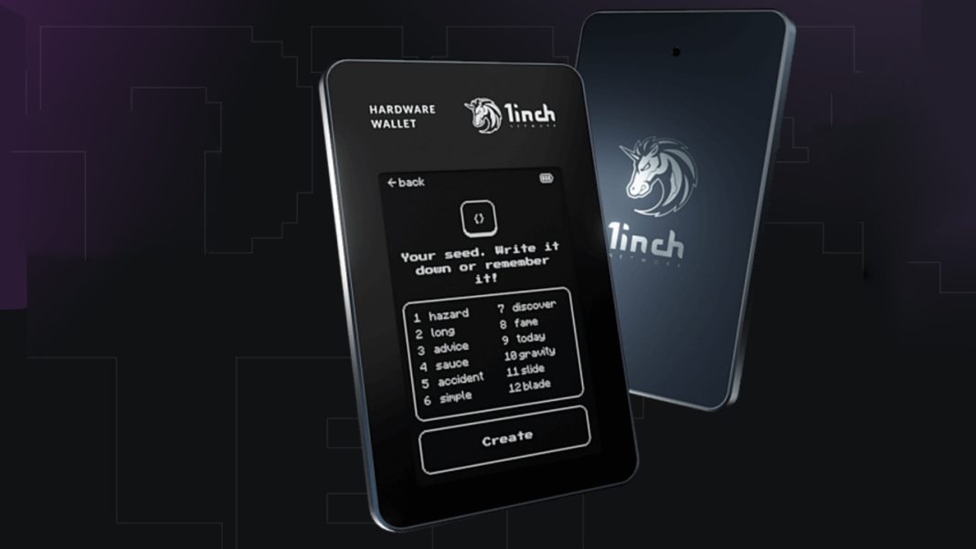 1inch-network-launches-hardware-wallet-for-storing-users’-private-keys-in-a-secure-offline-setting